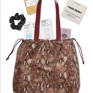 Large snake skin tote bag